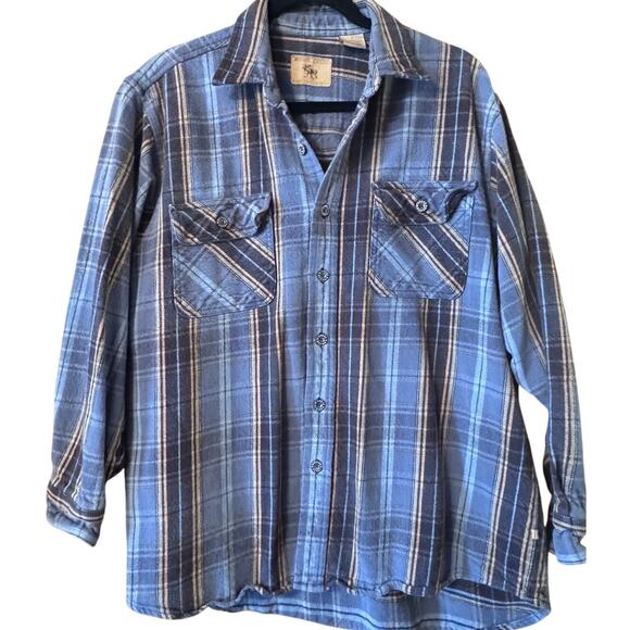 Moose Creek heavy Flannel Bundle L Western Snap and Button up 100% Cotton - Picture 4 of 14